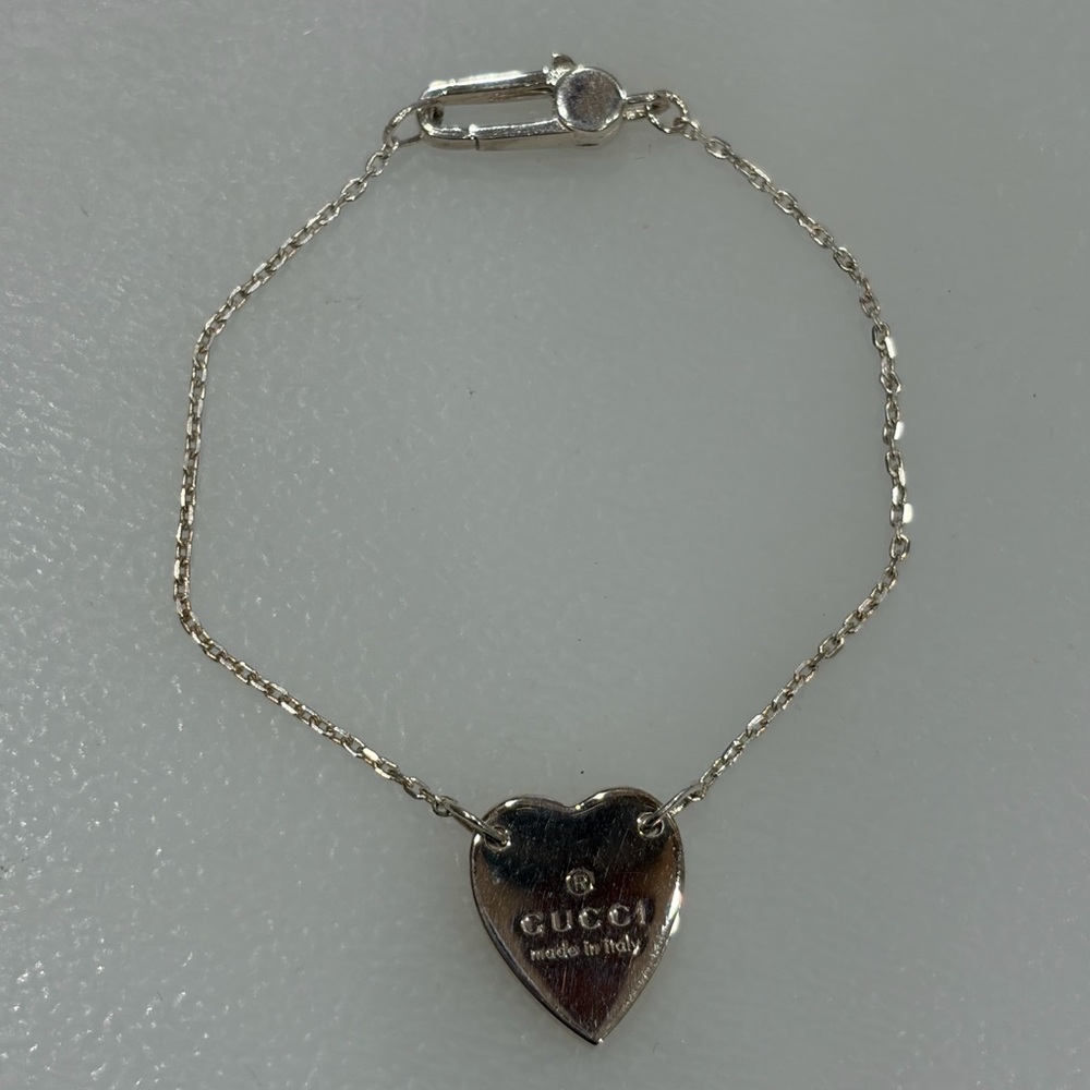 Gucci Silver Heart Bracelet